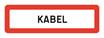 Smalt underskilt med teksten KABEL